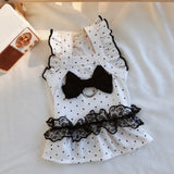 Polka Dot Flutter-Sleeve Pet Dress for Cats & Small Dogs