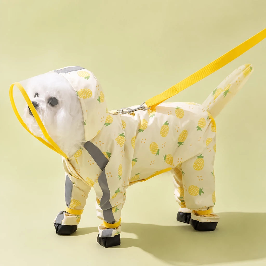 Waterproof Four-Leg Raincoat for Small Dogs