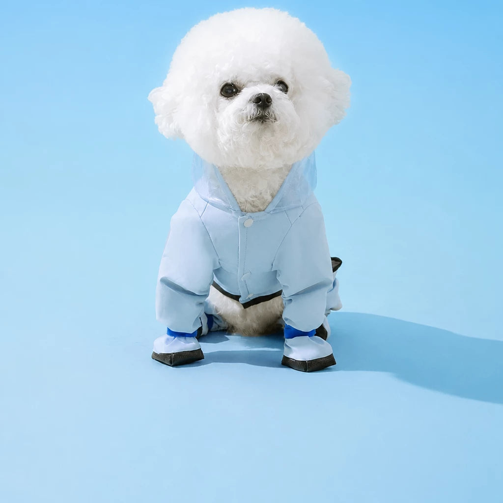 Waterproof Four-Leg Raincoat for Small Dogs