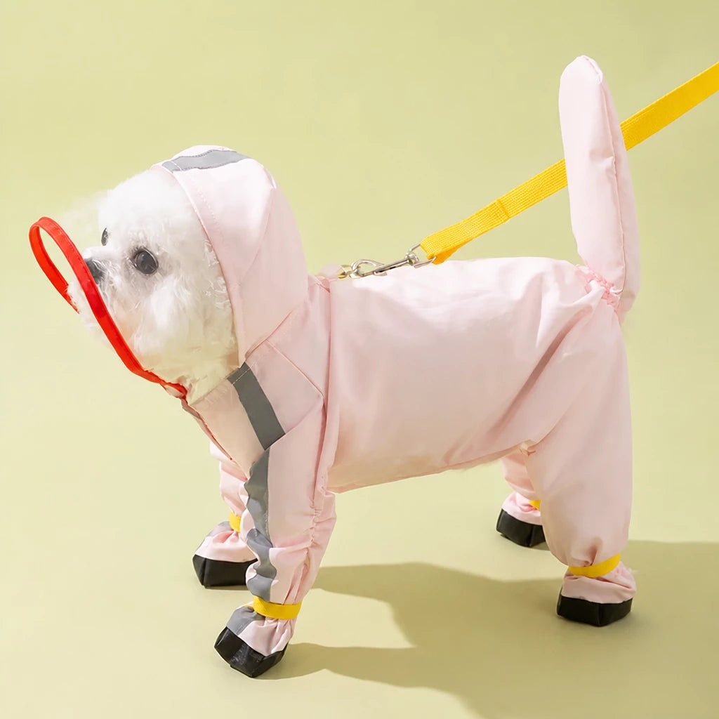 Waterproof Four-Leg Raincoat for Small Dogs