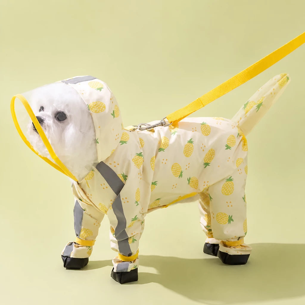 Waterproof Four-Leg Raincoat for Small Dogs
