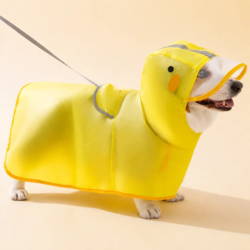 Dog Raincoat with Belly Coverage for Small to Medium Dogs