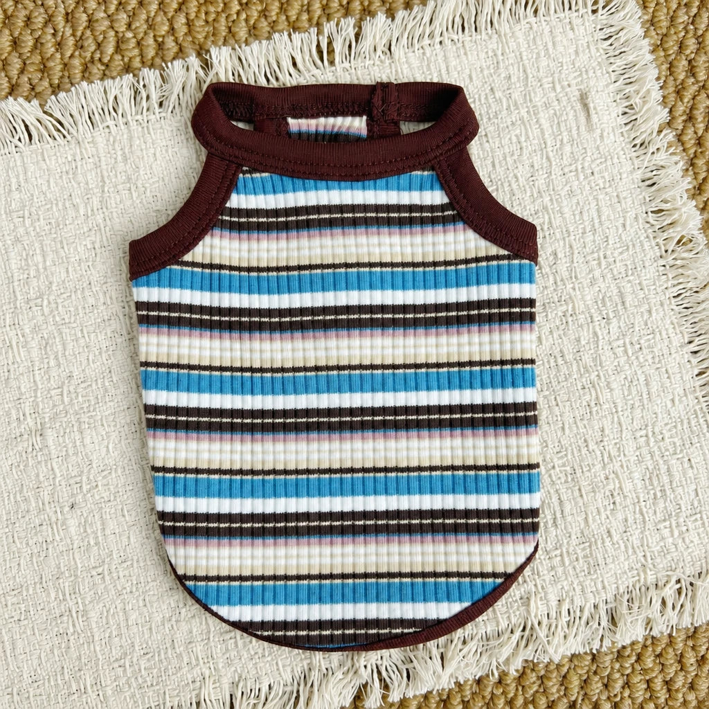 Summer Striped Cotton Pet Tank Top