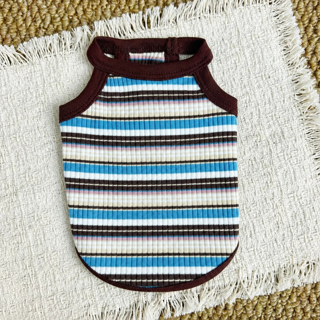 Summer Striped Cotton Pet Tank Top