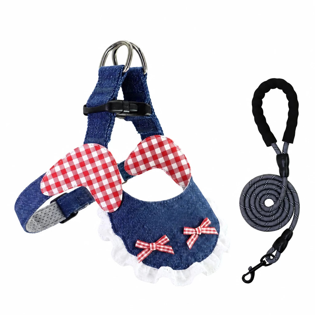 Dog Harness and Leash Set for Small to Medium Dogs
