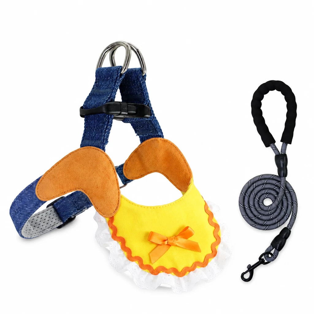 Dog Harness and Leash Set for Small to Medium Dogs