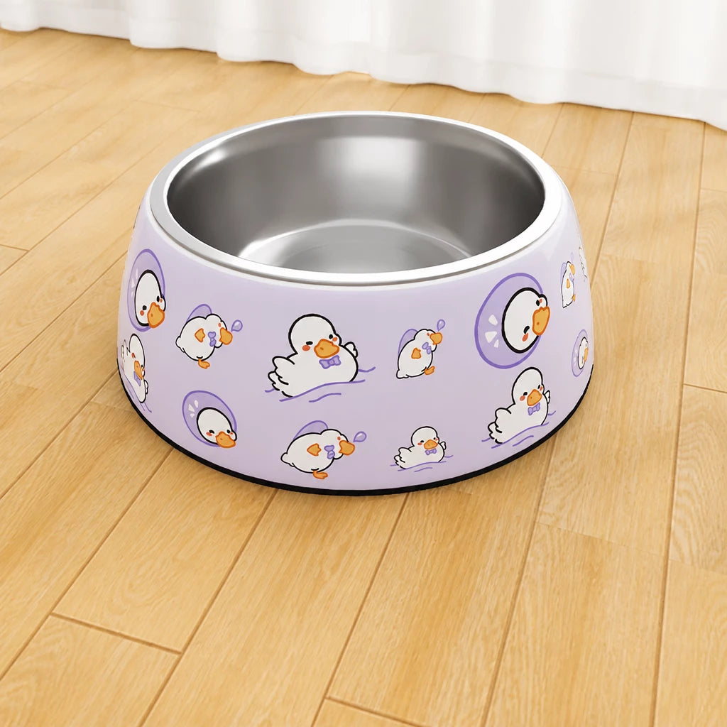 Tip-Resistant Stainless Steel Pet Bowl for Dogs and Cats