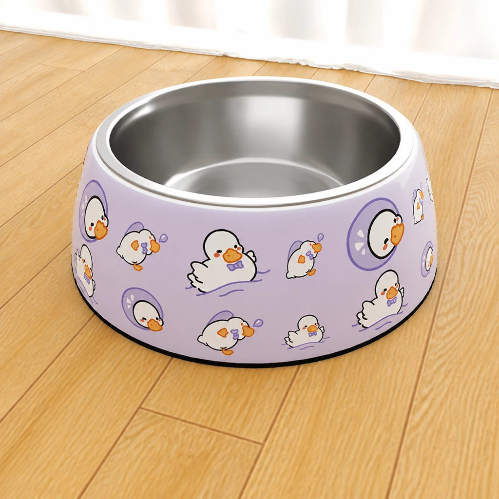 Tip-Resistant Stainless Steel Pet Bowl for Dogs and Cats