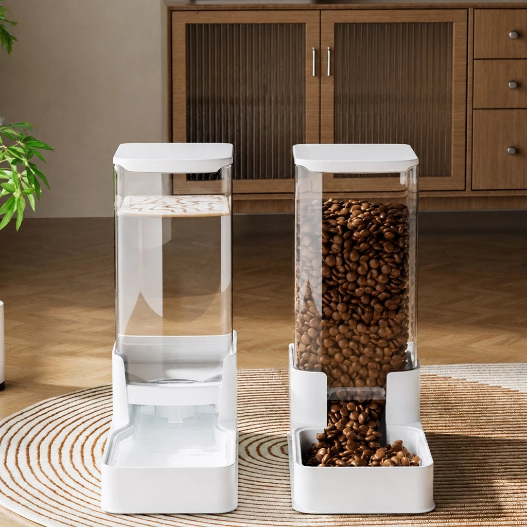 Elevated Dog & Cat Feeding Station with Water Dispenser