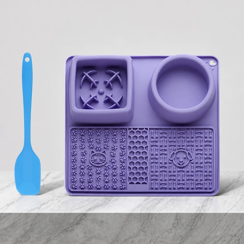 Silicone Slow Feeder Lick Mat for Dogs & Cats