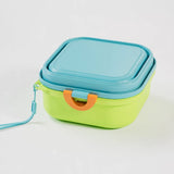 Foldable Double Pet Bowl with Snack Tray