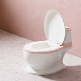 Wide-Mouth Toilet-Shaped Plastic Water Bowl for Cats