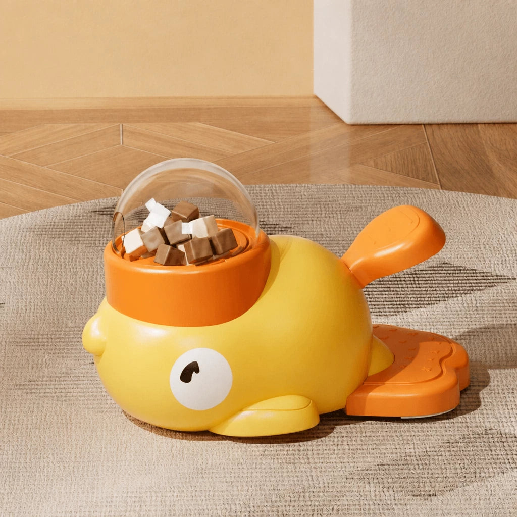 Duck-Shaped Interactive Treat Dispenser for Cats & Dogs