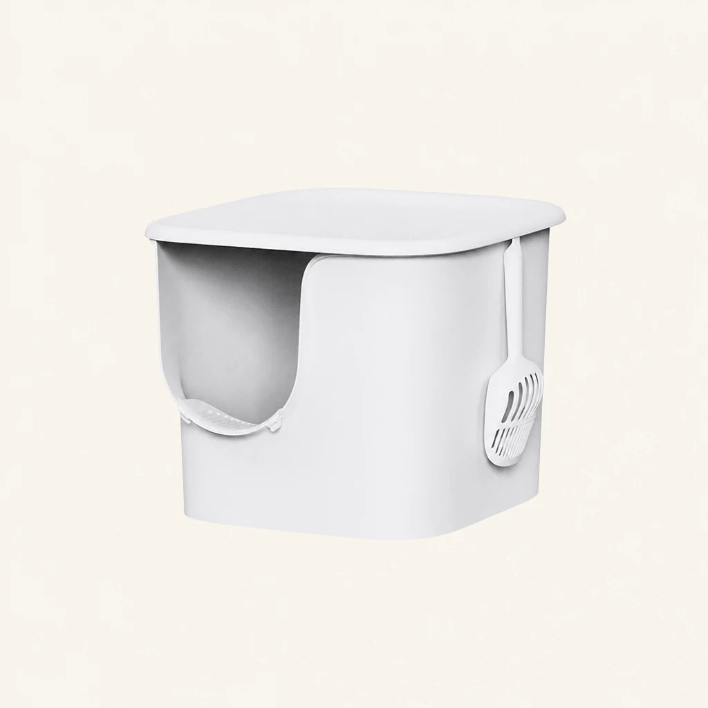 Large Semi-Enclosed Cat Litter Box