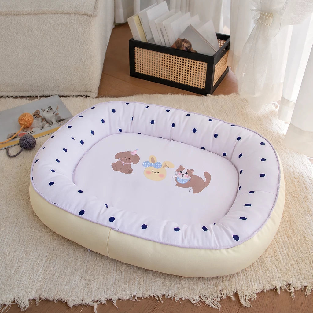 All-Season Washable Pet Bed for Small Dogs & Cats