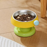 Pet Food & Water Bowl with Low-Profile Non-Slip Base