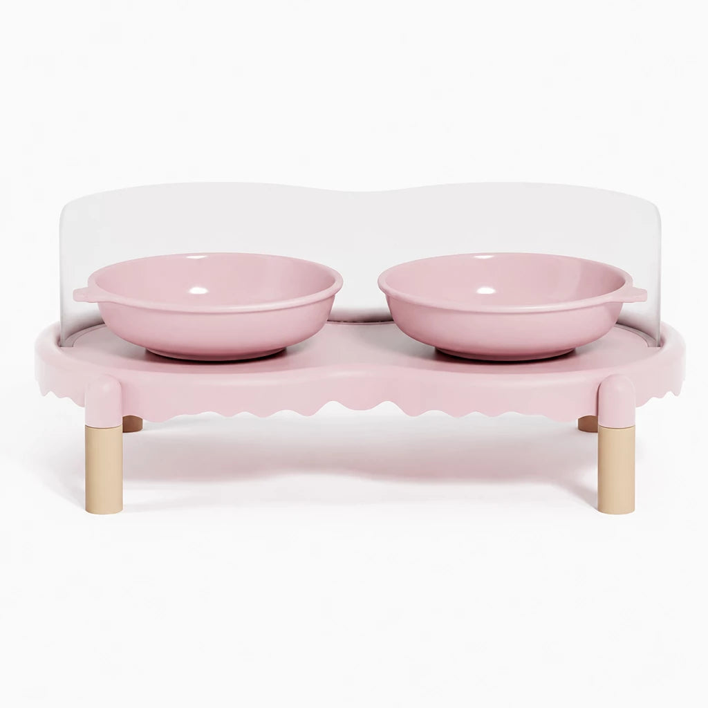 Elevated Ceramic Pet Bowl Stand for Cats and Dogs