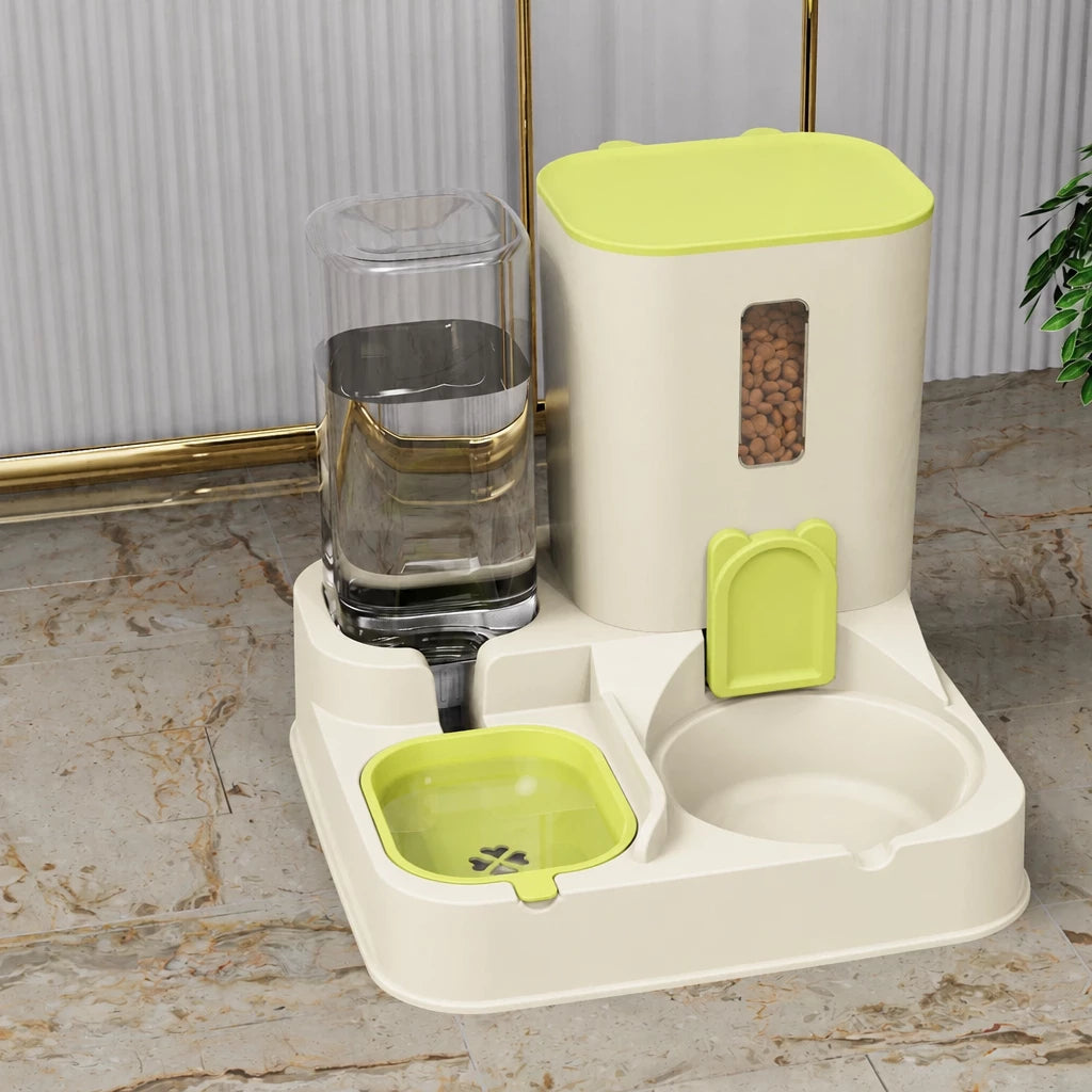 Two-Bowl Pet Feeding Set for Cats and Dogs