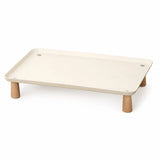 Elevated Pet Feeding Stand with Wooden Legs