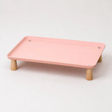 Elevated Pet Feeding Stand with Wooden Legs