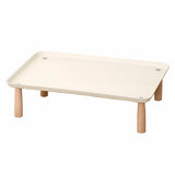 Elevated Pet Feeding Stand with Wooden Legs