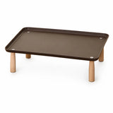 Elevated Pet Feeding Stand with Wooden Legs