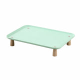 Elevated Pet Feeding Stand with Wooden Legs