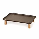 Elevated Pet Feeding Stand with Wooden Legs