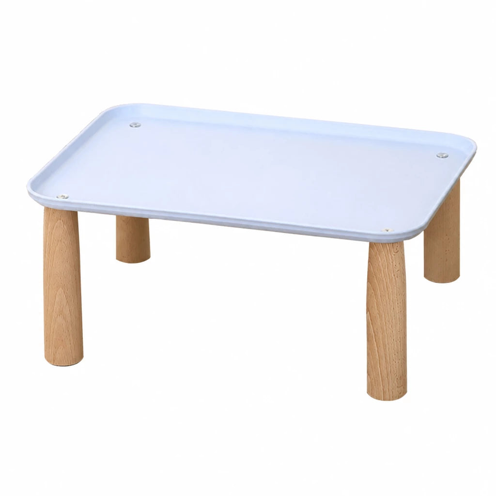 Elevated Pet Feeding Stand with Wooden Legs