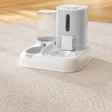 Automatic Pet Feeder with Dual Food and Water Bowls