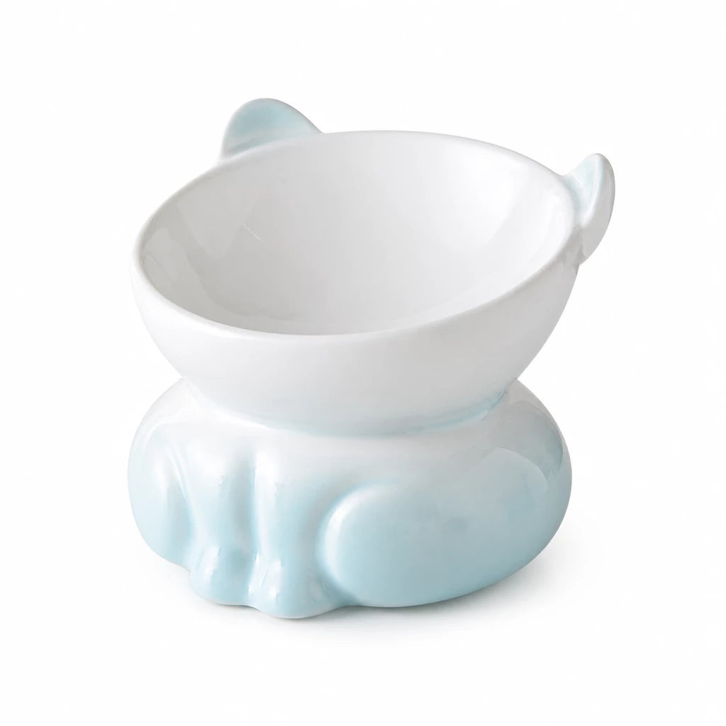 Elevated Ceramic Cat Bowl