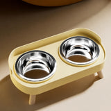 Stainless Steel Dog Bowl with Plastic Stand for Small Dogs