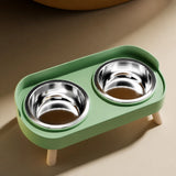 Stainless Steel Dog Bowl with Plastic Stand for Small Dogs