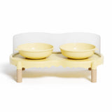 Elevated Ceramic Pet Bowl Set with a Double-Bowl Stand