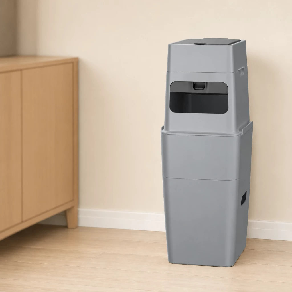 Covered Cat Litter Waste Bin
