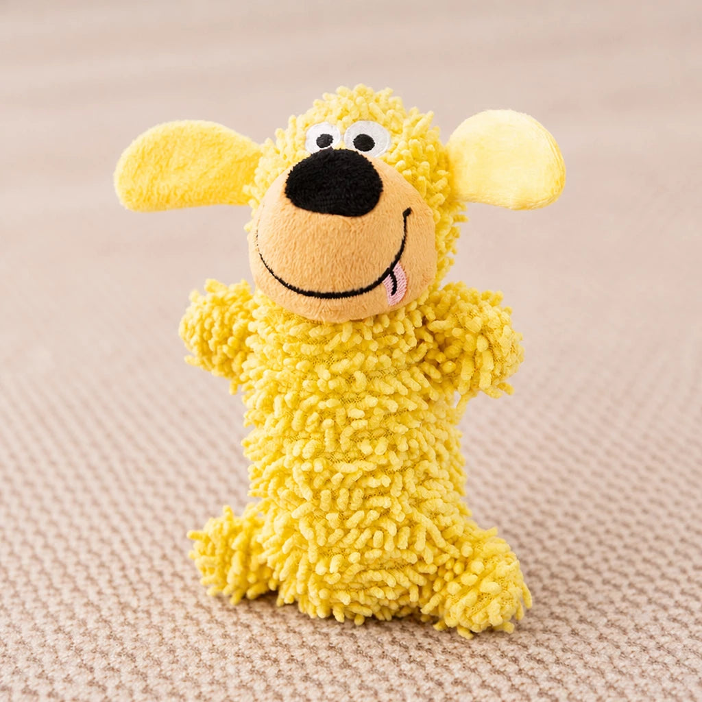 Squeaky Fleece Mop Dog Toy