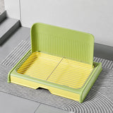 Plastic Dog Potty Tray with Wall Options and Pull-Out Drawer