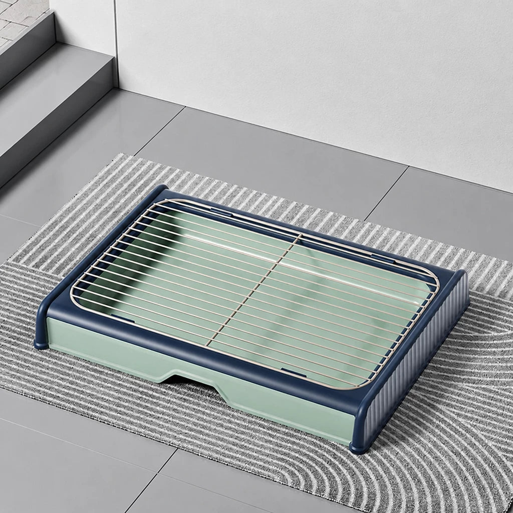 Plastic Dog Potty Tray with Wall Options and Pull-Out Drawer