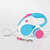 Retractable Dog Leash with Waste Bag Dispenser