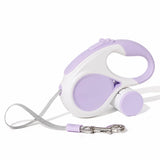 Retractable Dog Leash with Waste Bag Dispenser