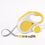 Retractable Dog Leash with Waste Bag Dispenser