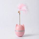 Cat Wobble Toy with Feather and Bell