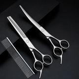 Stainless Steel Pet Grooming Scissors & Comb Set