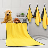 Quick-Dry Polyester Pet Bath Towel for Dogs & Cats