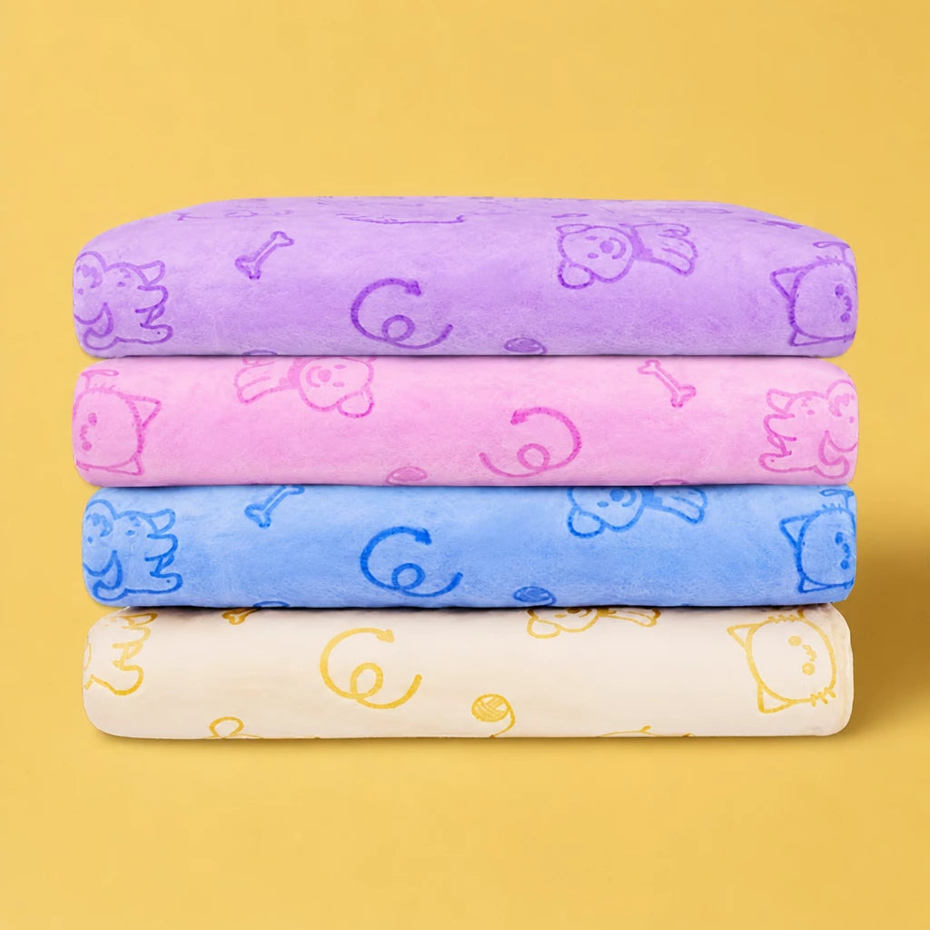 PVA Pet Bath Towel for Dogs and Cats