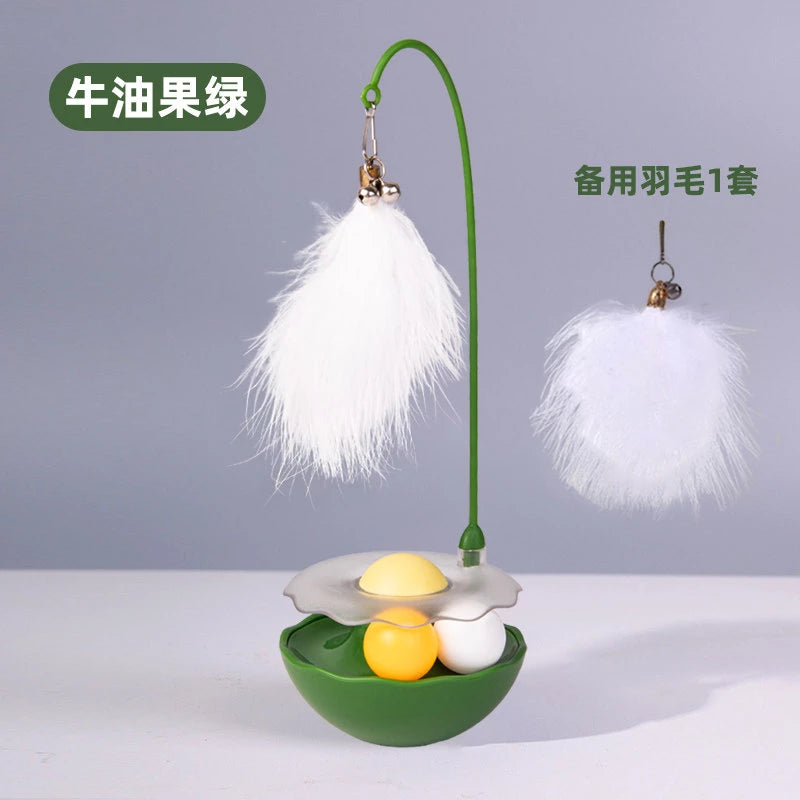 Wobble Cat Toy with Feather Accessory