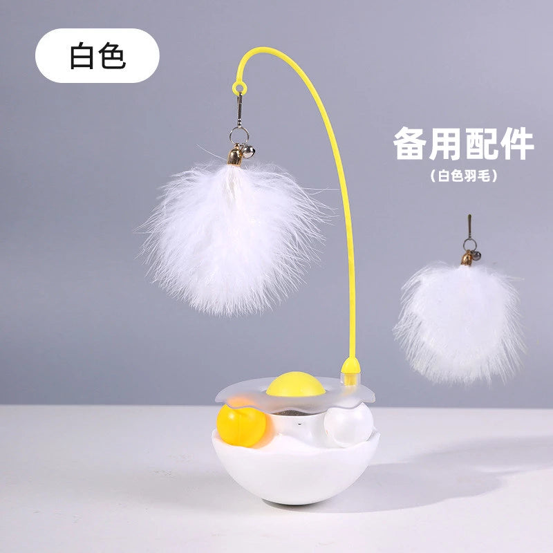 Wobble Cat Toy with Feather Accessory