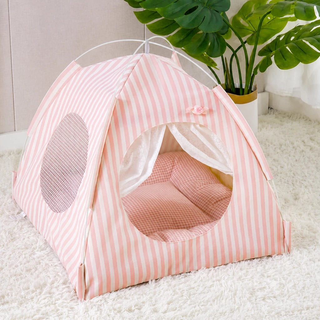 Indoor Tent Bed for Cats & Dogs with Washable Cover