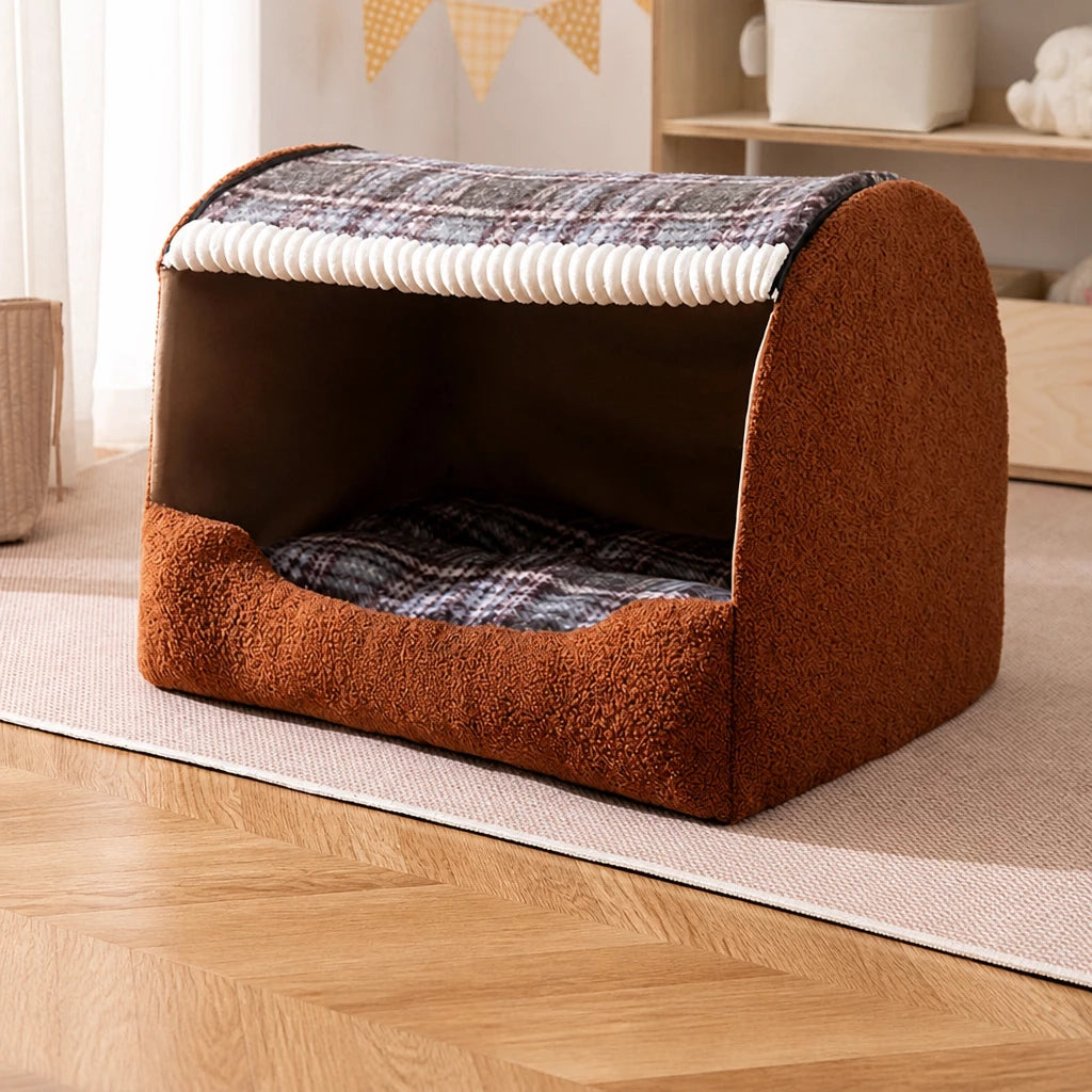Covered Dog Bed