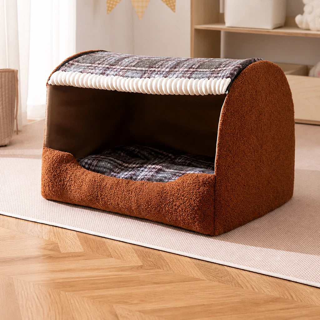 Covered Dog Bed